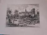 Calligraphie originale notre dame de paris 1880 - Miniature