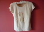 T-shirt fille petit bateau blanc 8 ans tbe - Miniature